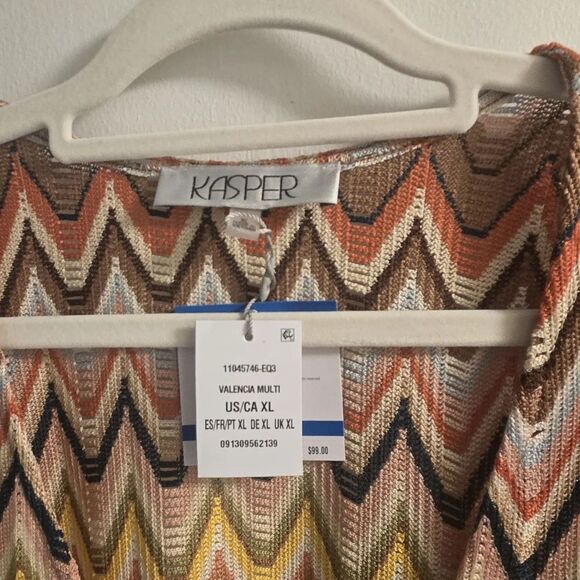 Kasper Knit  Front Tie Cardigan Size XL NWT - Picture 12 of 12